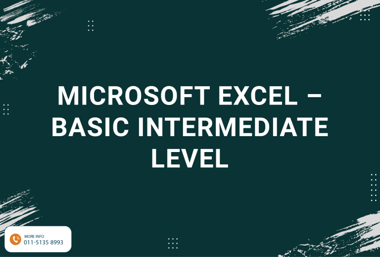 Microsoft Excel – Basic Intermediate Level