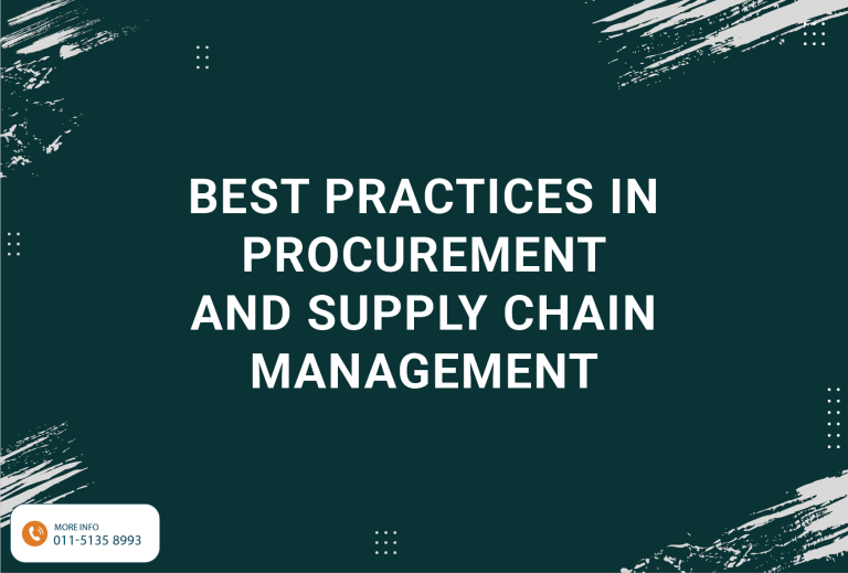 Best Practices in Procurement and Supply Chain Management