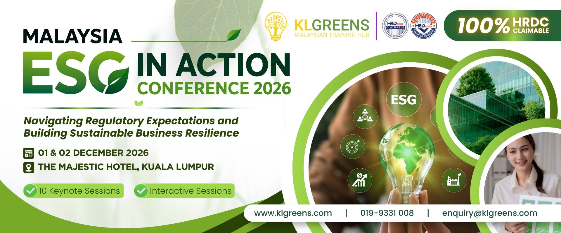 Malaysia ESG in Action Conference 2026, 1 and 2 December 2026